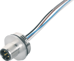 M12-A Flanschstecker