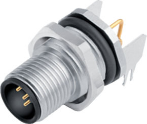 M12-A Flanschstecker