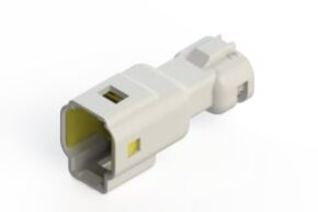 STIFTGEHÄUSE, WEISS, MÄNNLICH, 2 KONTAKTE